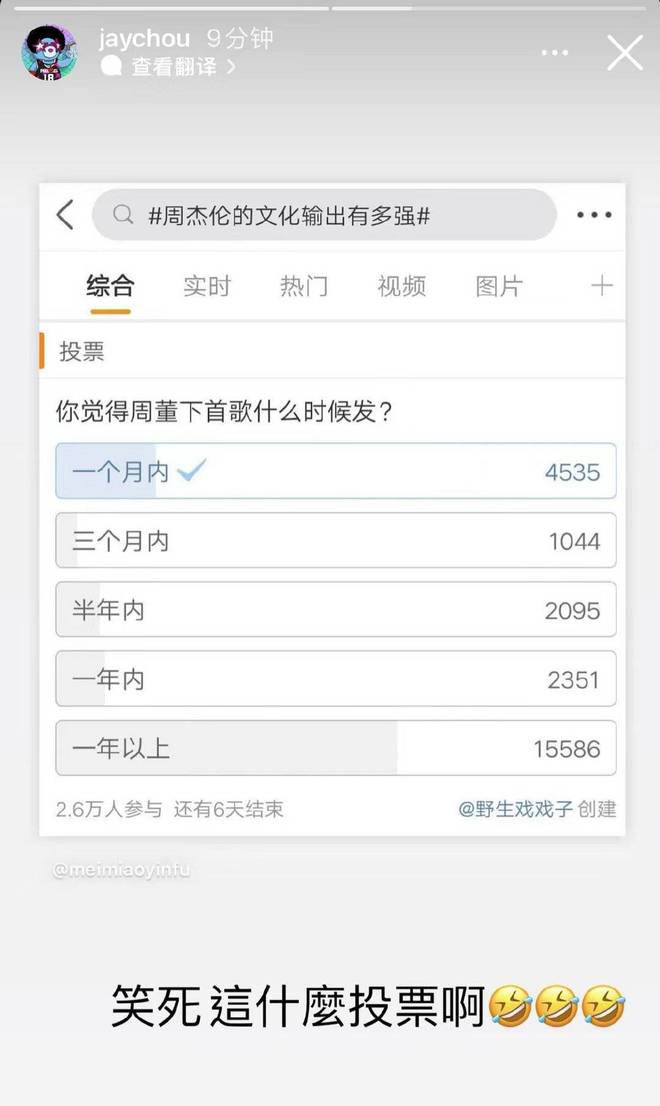 粉丝公投群起催歌  周杰伦翻牌揭发歌时间