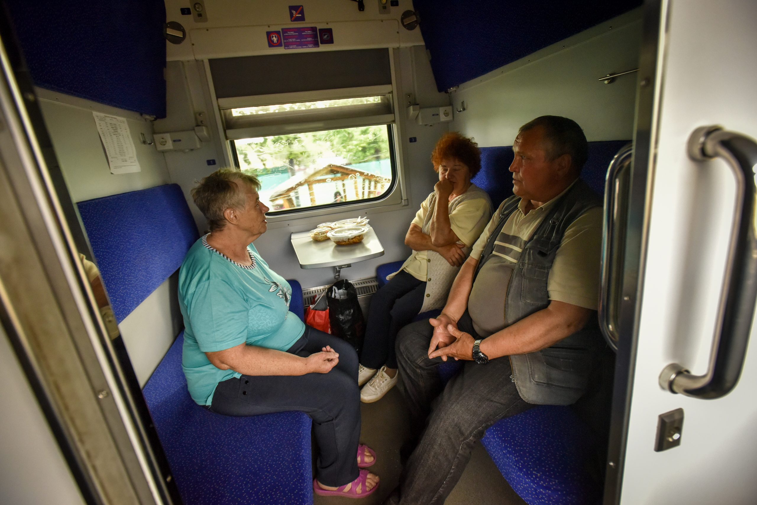 火車車廂經改造後收留伊爾平戰爭災民