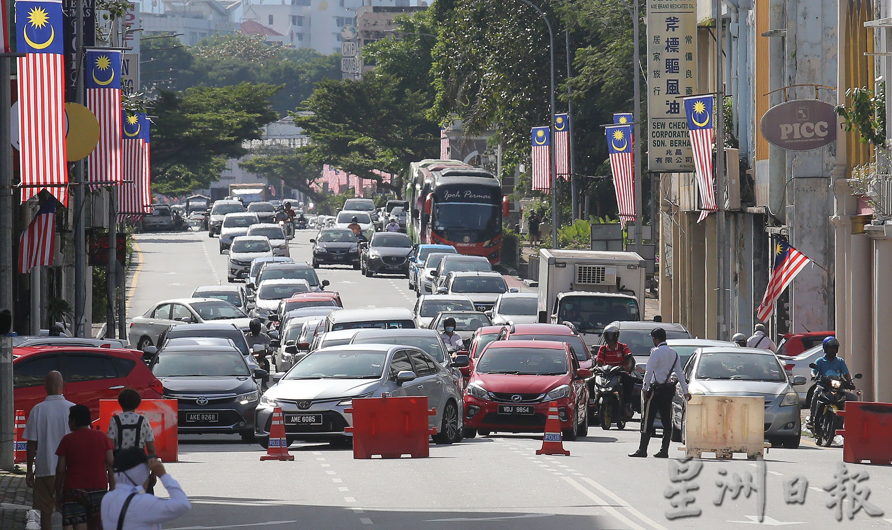 霹：国庆彩排游行封路  怡保多道路堵塞