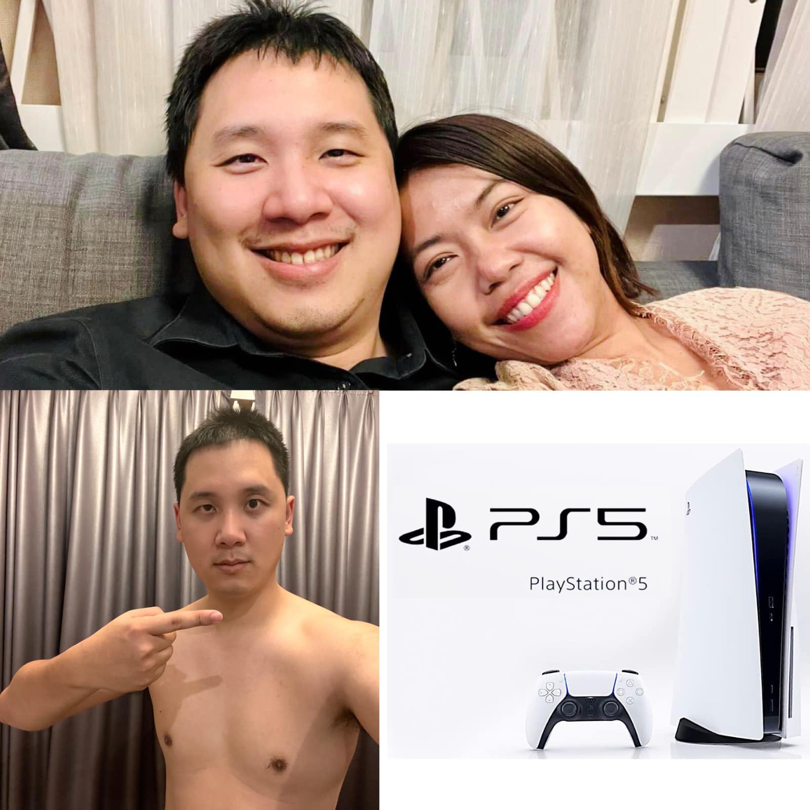 为PS5接受妻子挑战 泰男4个月甩肉10公斤