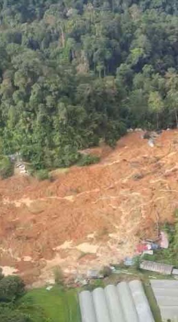 峇冬加里露營地土崩 滿目瘡痍畫面觸目驚心