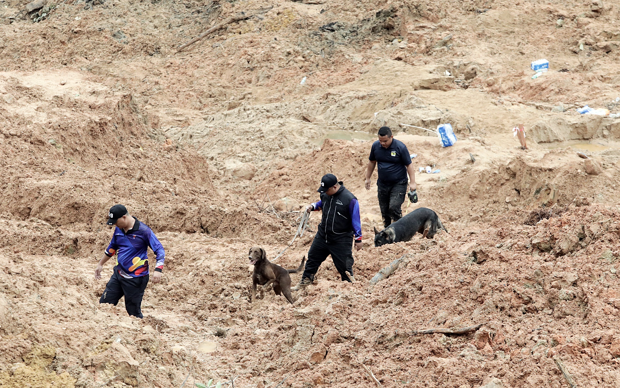 露营地局部位置的堆积土壤达16公尺