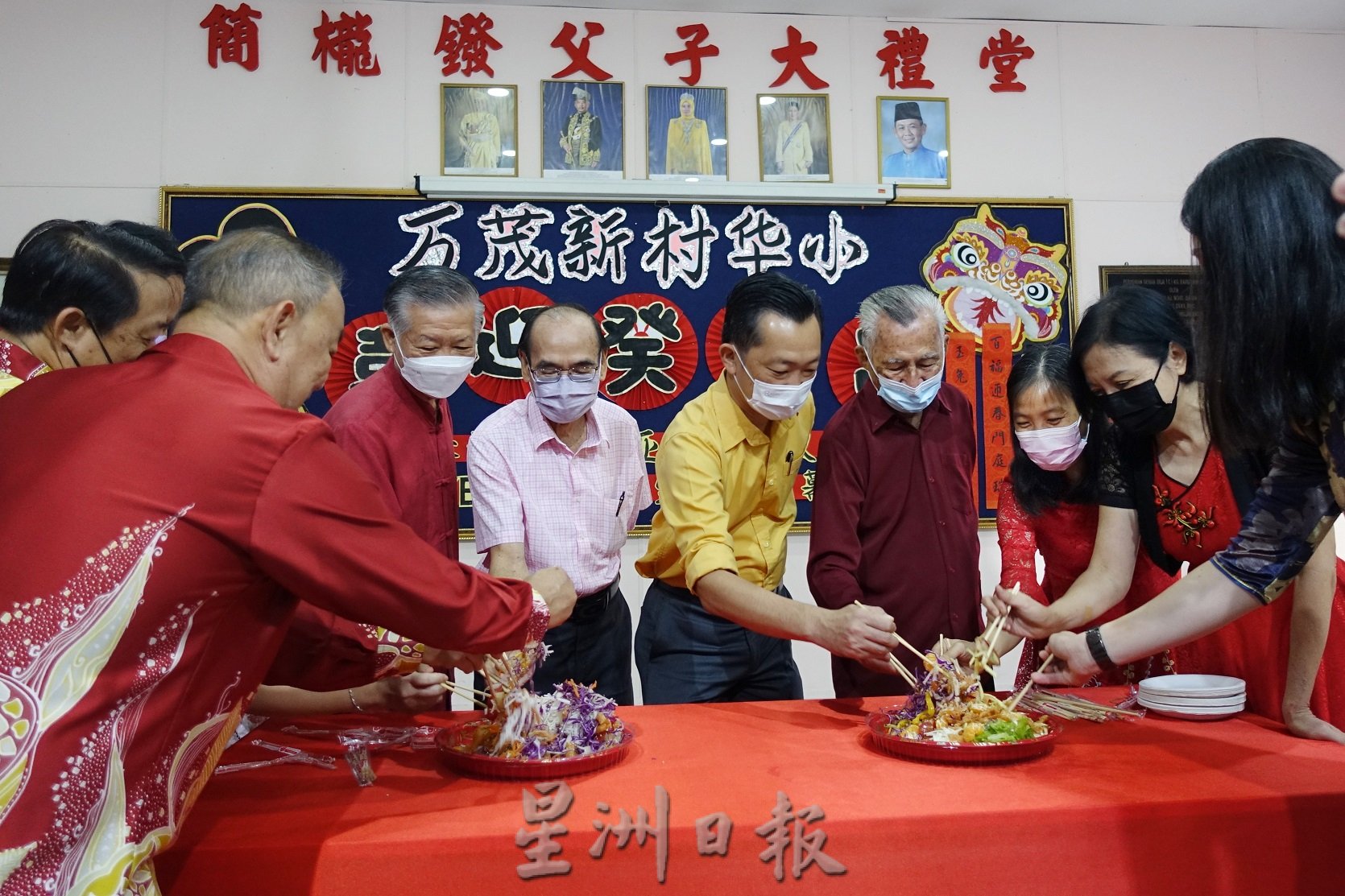 NS芙蓉/万茂新村华小新春庆典，谢琪清赞全校师生把戴口罩当成一种习惯