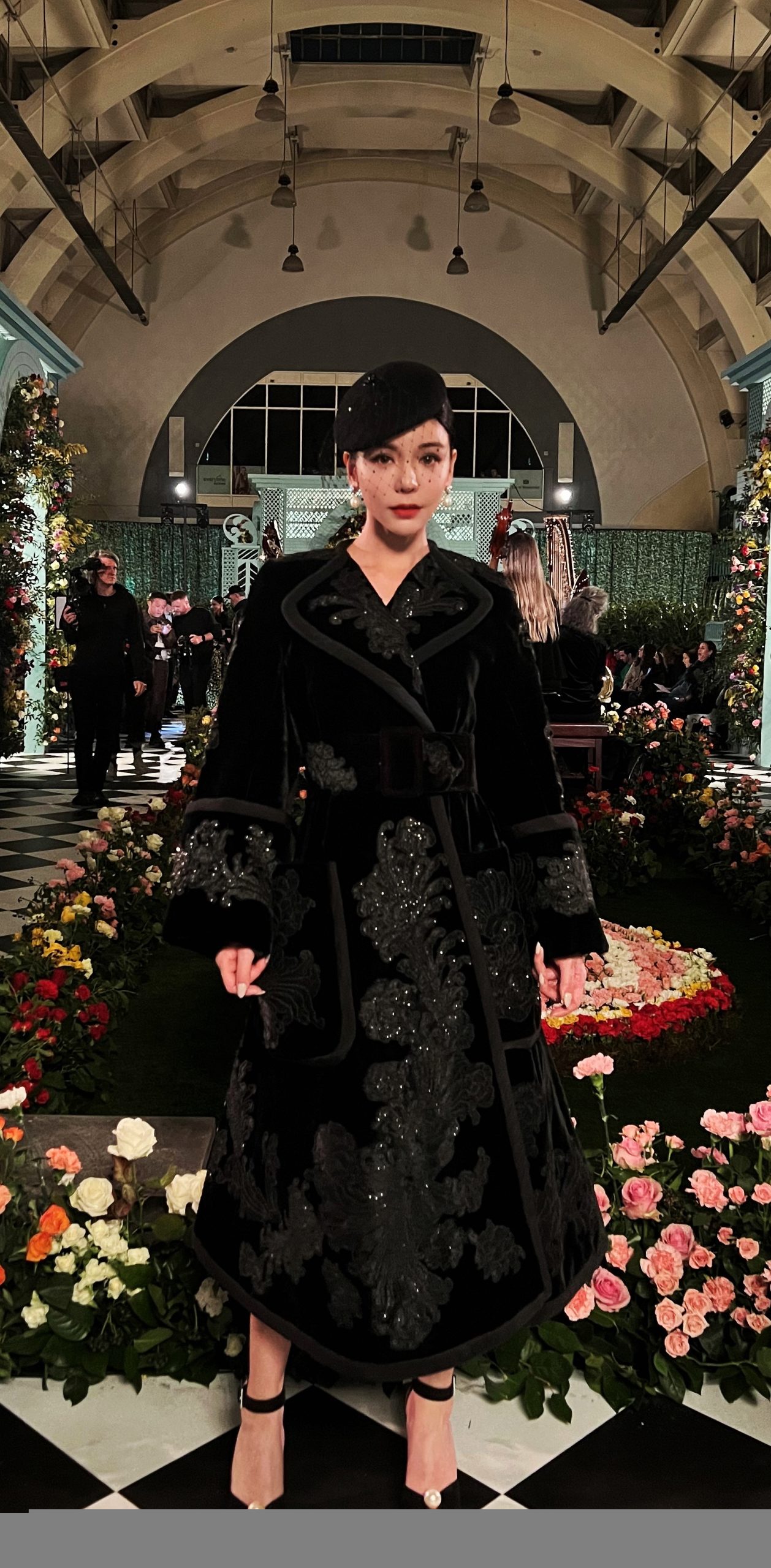 Tia Lee at Richard Quinn’s FW23 runway show