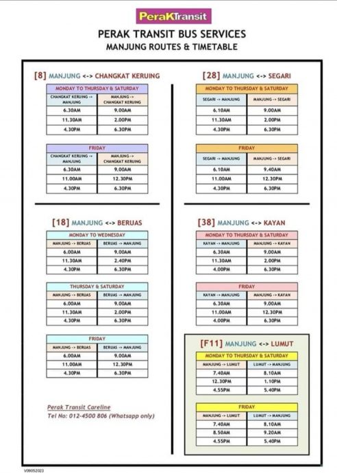 霹：已签／今天下／版头／曼绒繁荣巴士 维持全程1令吉收费