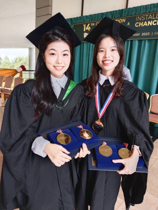 （全国版）胡嘉瑜在新文英亚洲医药大学第14届毕业典礼拿下“大学金牌奖”、“最佳牙科学生奖”和“牙科学位卓越奖”3奖牌的她扬威全场