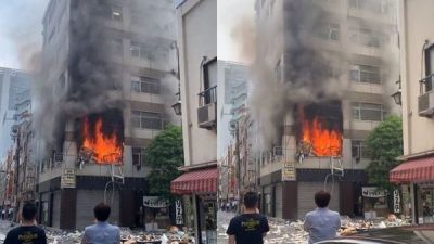 东京大楼爆炸原因曝！他闻煤气味后“点火抽烟”　瞬间引爆酿4伤