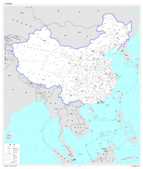 中國新地圖 納入東馬大部份水域