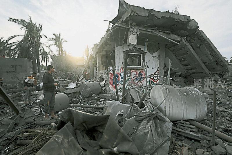 Palestinians search the rubble of destroyed homes as Israel continues to strike Gaza