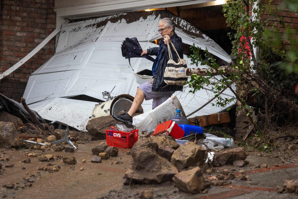 南加州洪灾3死   流浪汉又冷又累困小沙丘  好莱坞名人豪宅亦受威胁