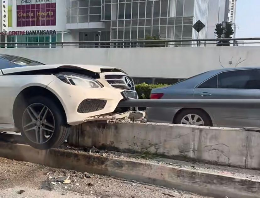 視頻| 罕見車禍！馬賽地撞上分界堤 網民不解問“怎麼撞的？”