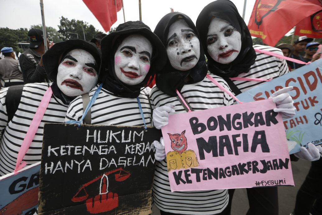 印尼五一勞工遊行 批佐科威建政治王朝破壞民主