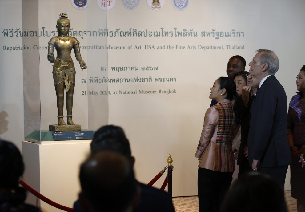 泰國兩座失竊文物   獲紐約大都會博物館歸還