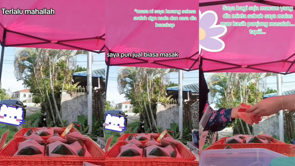 视频 | 不满7包椰浆饭RM21 妇女嫌贵逼小贩打折