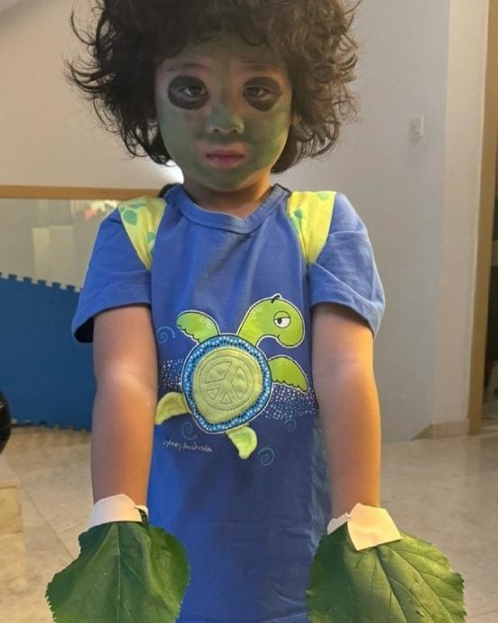 4岁儿cosplay海龟 蔡少芬巧手打扮创意十足