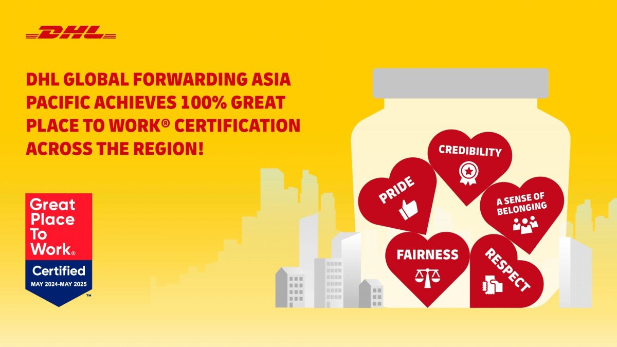 DHL Global Forwarding celebrates milestone achievement with Great Place to Work® certifications across the region