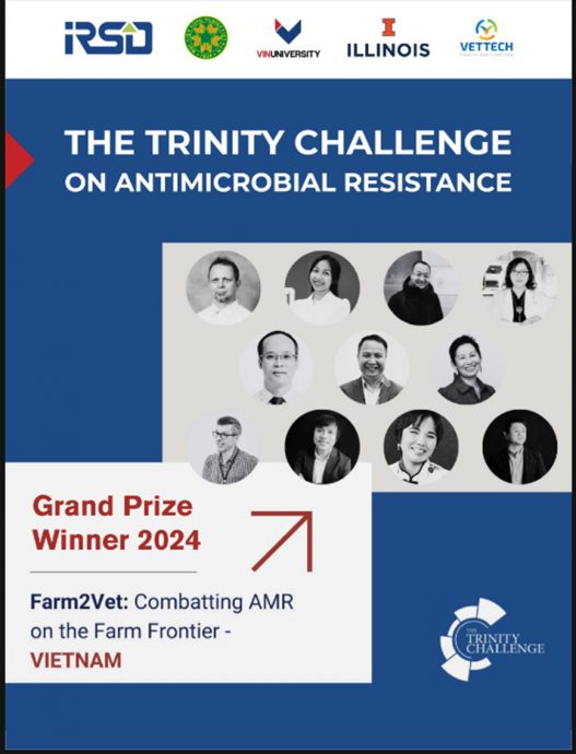 The project led by VinUni faculty on antibiotic resistance in Veterinary Medicine has just excellently won the Grand Prize at the Global Healthcare Innovation Competition – Trinity Challenge