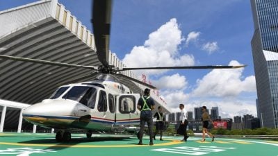 中國首座高鐵直升機場啟動  可直飛港澳