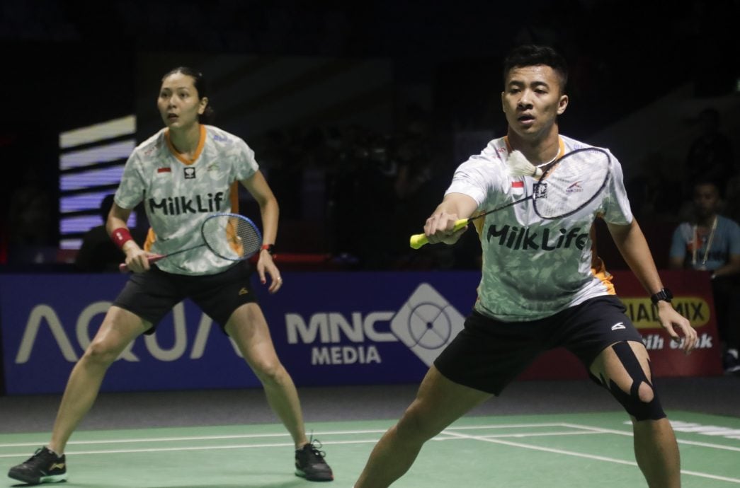 德扬与格罗丽雅INDONESIA BADMINTON:Badminton Indonesia Open 2024