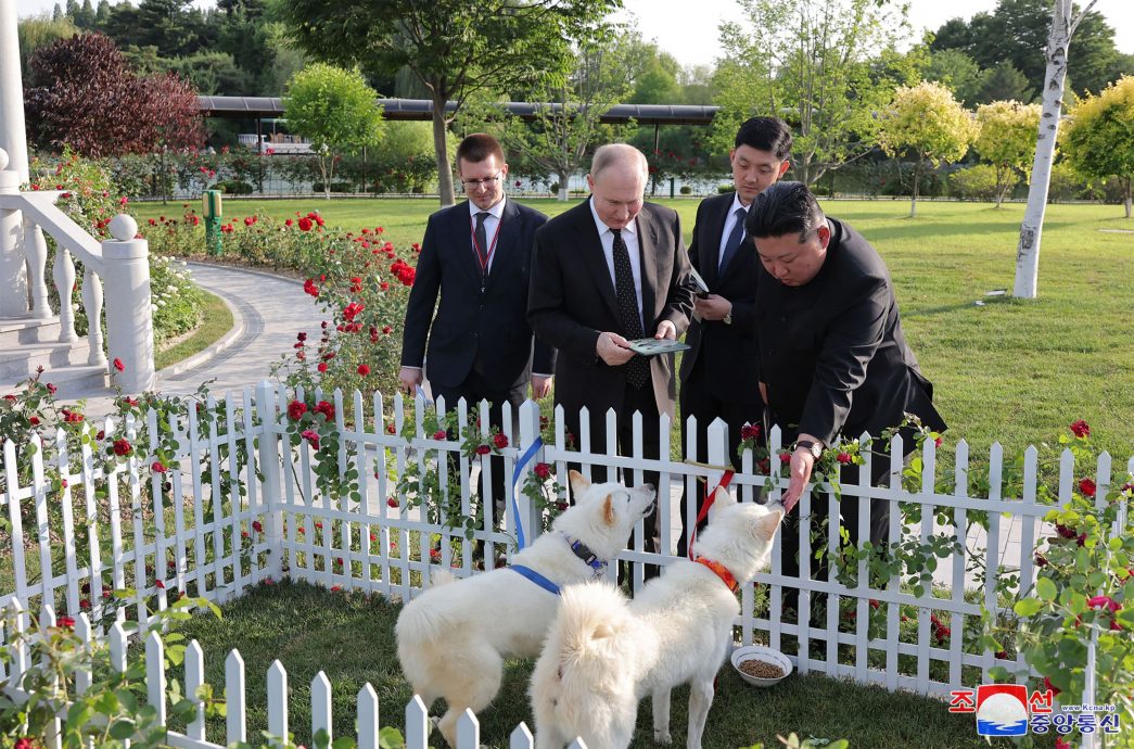 普汀驾驶俄制豪华轿车 载金正恩平壤街头兜风