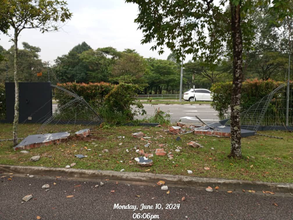 柔： 四驅車撞毀住區圍牆  居委會尋肇事車主