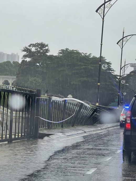 柔： 雨天路滑肇祸  大王宫围篱再被车撞