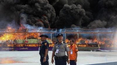 缅甸销毁大量毒品和易制毒化学物品