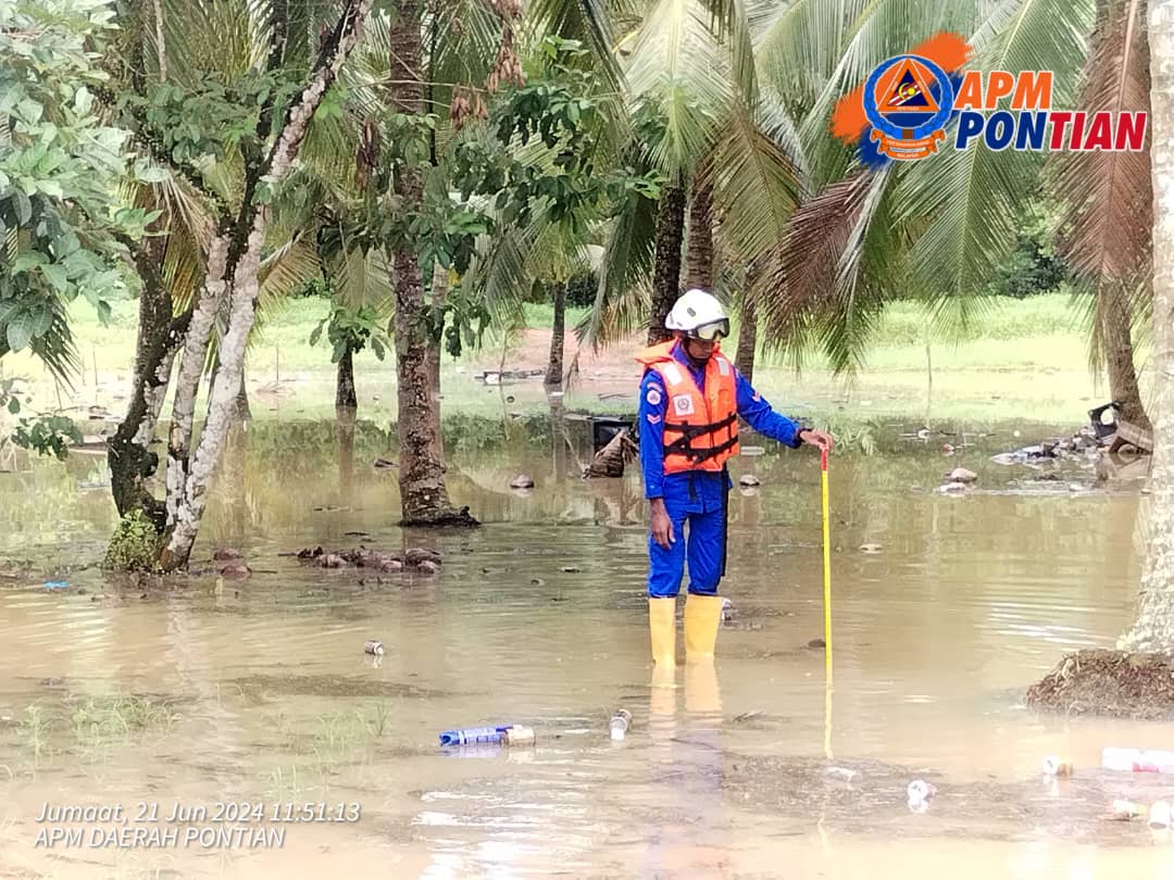 （已簽發）柔：連續大雨致北幹那那甘榜水患，臨時疏散中心收留2戶7災黎