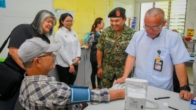 陸軍峇里奧社區服務 . 約150名民眾獲免費健康檢查