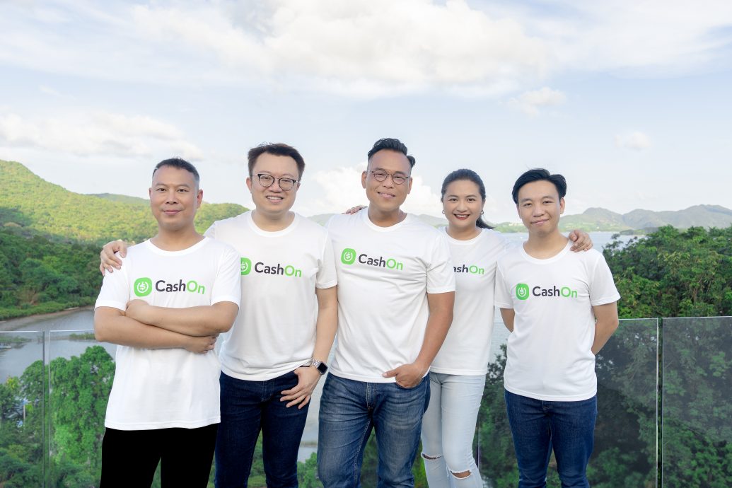 Co-founders of CashOn: (Left to right) Johnnie Wong, Dr. Ivan Ng, Marvis Wong, Nova Hung and Jacky Tang