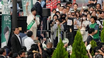 東京都知事選舉7日投票   小池支持率領先
