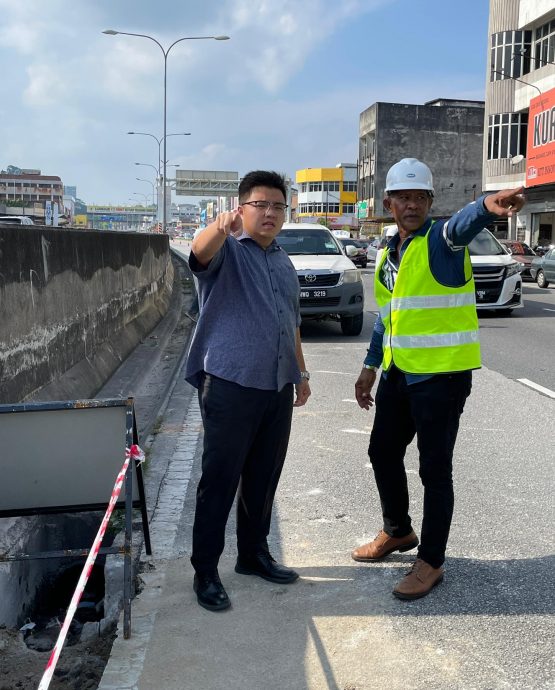 亞沙路地下溝崩塌 車道逢雨必災，提升工程料下週竣工