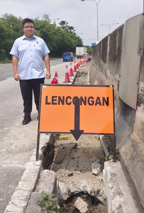 亚沙路地下沟崩塌 车道逢雨必灾，提升工程料下周竣工