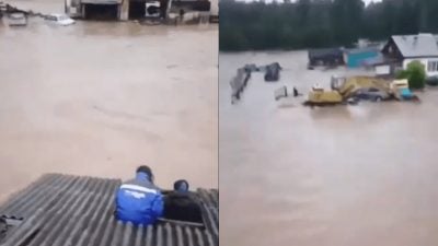 俄中部暴雨水坝决堤 数村庄紧急疏散