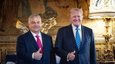北约峰会 匈牙利总理欧尔班会见特朗普