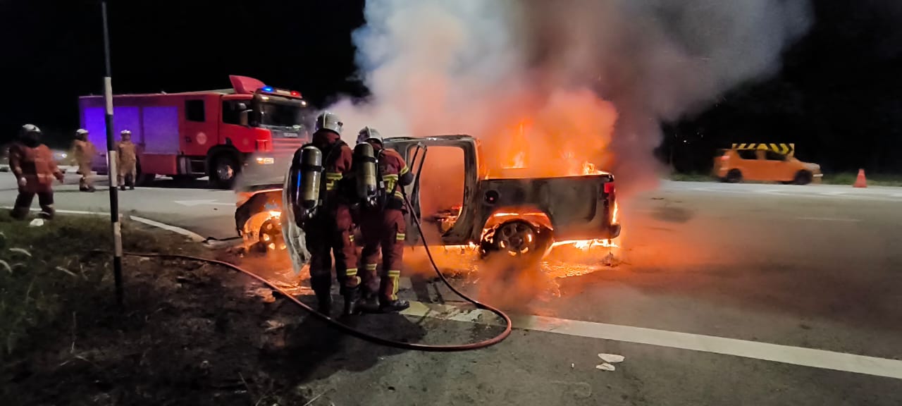 四驅車著火 90%燒燬 無人傷亡
