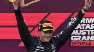 奧地利站F1|維斯塔潘諾里斯碰撞兩俱傷  拉塞爾“撿漏”奪本季首冠