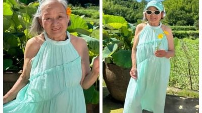 孫女為93歲外婆打造新形象！淡妝+多巴胺穿搭　網民：減齡20歲