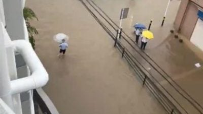 日本九州 關西暴雨多處淹水 JR多列車停駛 36萬人收避難指示