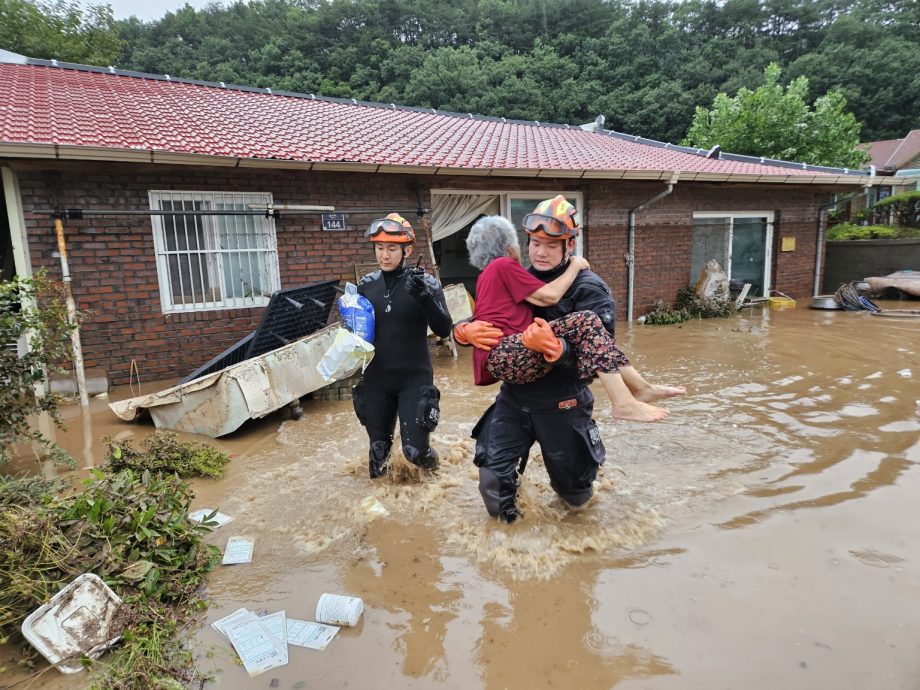 韓國暴雨成災釀至少2死  忠南1小時“倒水”超111毫米