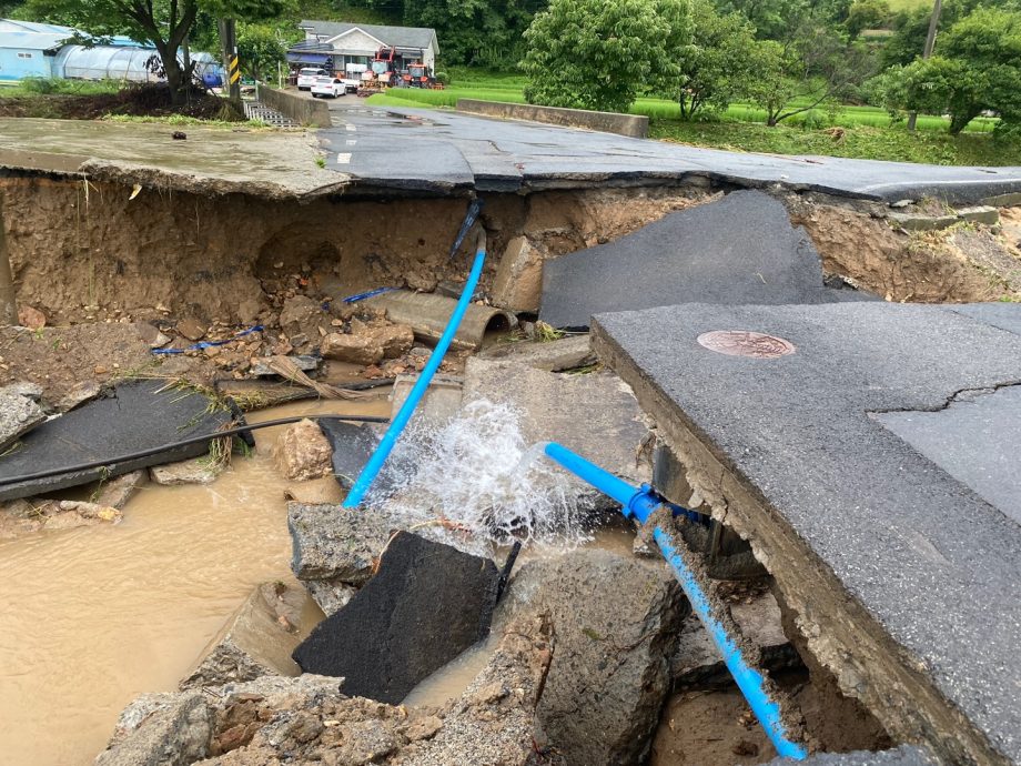 韓國暴雨成災釀至少2死  忠南1小時“倒水”超111毫米