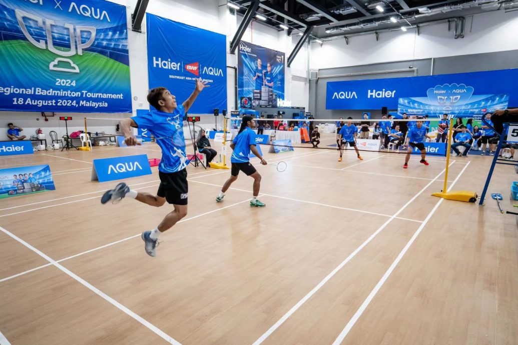 Haier Cup 2024 participants locked in fierce but friendly competition during a men’s doubles match