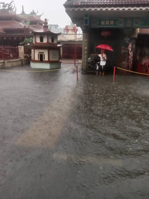 午后豪雨 甲洞 增江多地闪电水灾