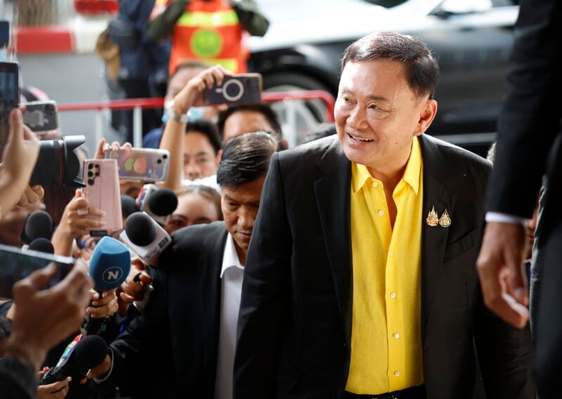 Former Thai Pm Shinawatra Appears At Criminal Court For Lese Majeste Case Trial