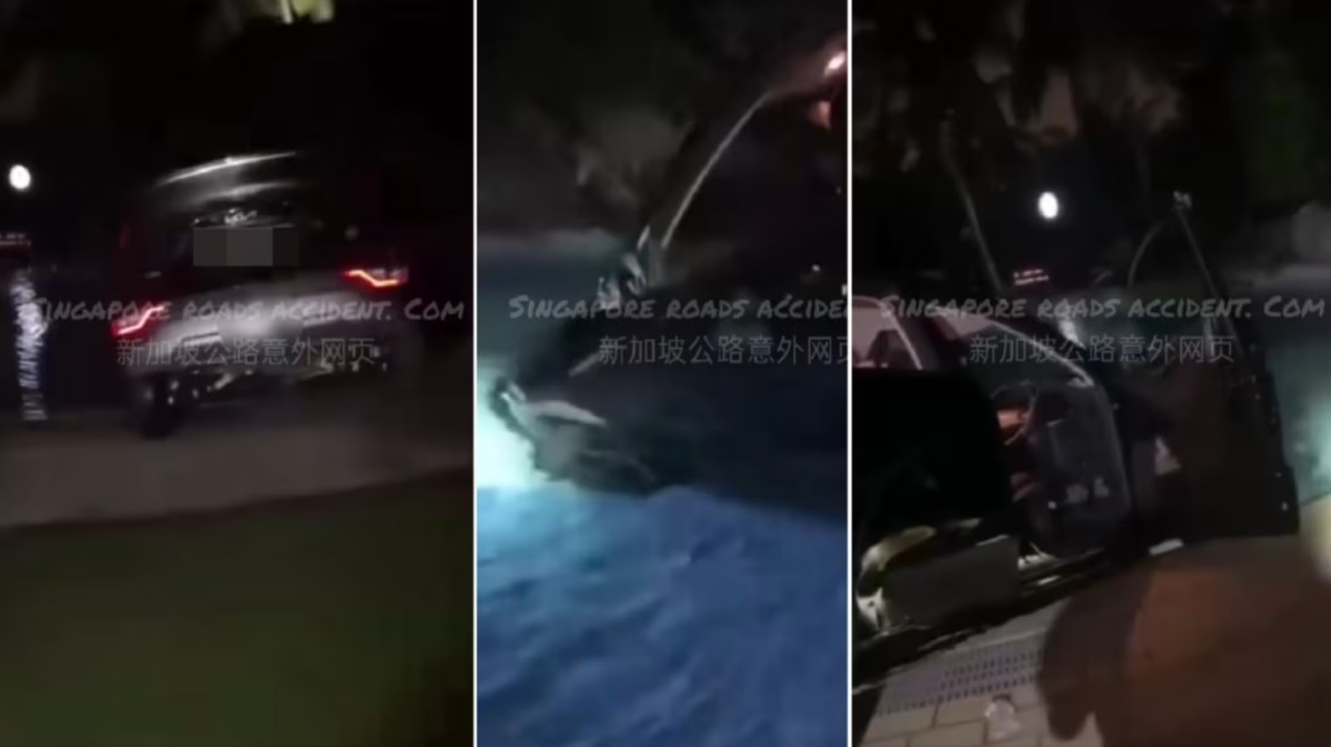  （已簽發）柔：獅城二三事：將汽車開入俱樂部泳池 62歲司機涉酒駕被捕