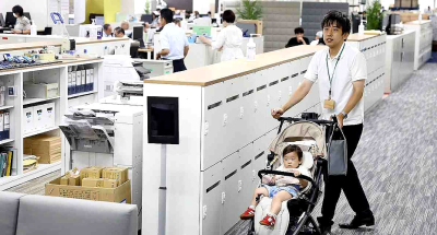 Helping parents in a pinch: Some local governments in Japan let staff bring kids to work