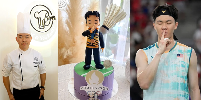 A fondant cake of Lee Zii Jia for winning bronze in Paris Olympics