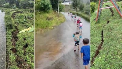 視頻 | 2周暴雨校舍快撐不住 老師急帶學生逃命