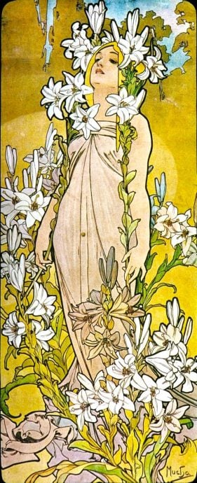 Alfons_Mucha_-_1898_-_The_Flowers_Lily