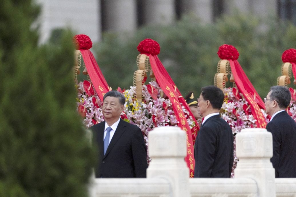  中国国家烈士纪念日 习近平等领导人天安门献花篮